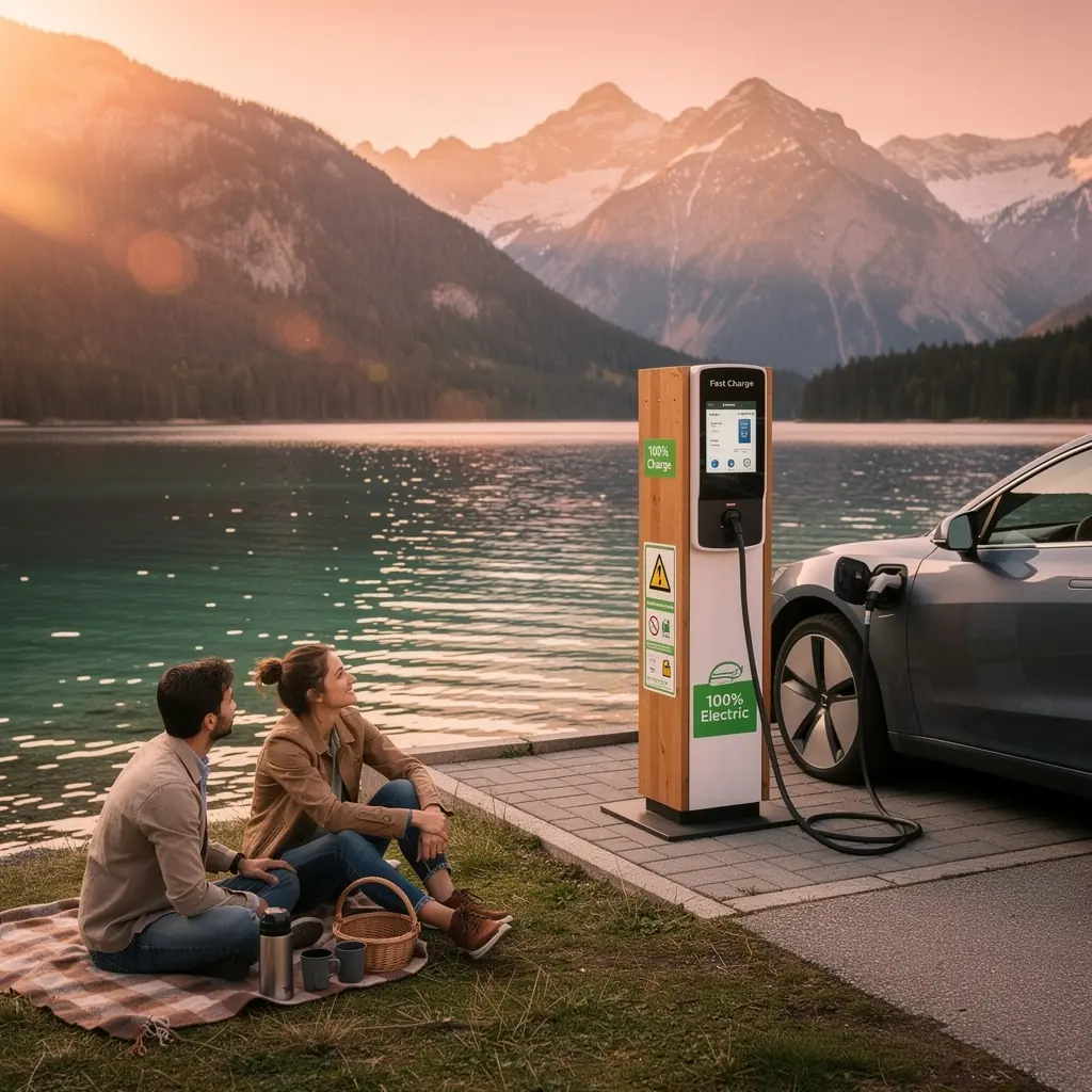 Ein Diagramm veranschaulicht die Vorteile des Schnellladens für Elektrofahrzeuge.